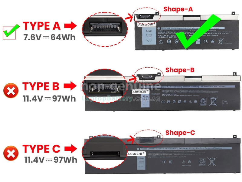 Dell 451-BCFT Batéria Dell  5TF10 7,6V 64Wh Li-Pol- originálna