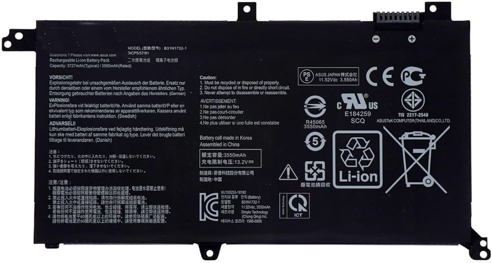 NTL AS3135 Asus B31N1732 Batéria Asus B31N1732 pre Asus VivoBook S14 11,52 V 42 Wh Li-Ion – neoriginálna