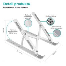 NTL PWS01 stojan na notebook do 17", 6 polôh